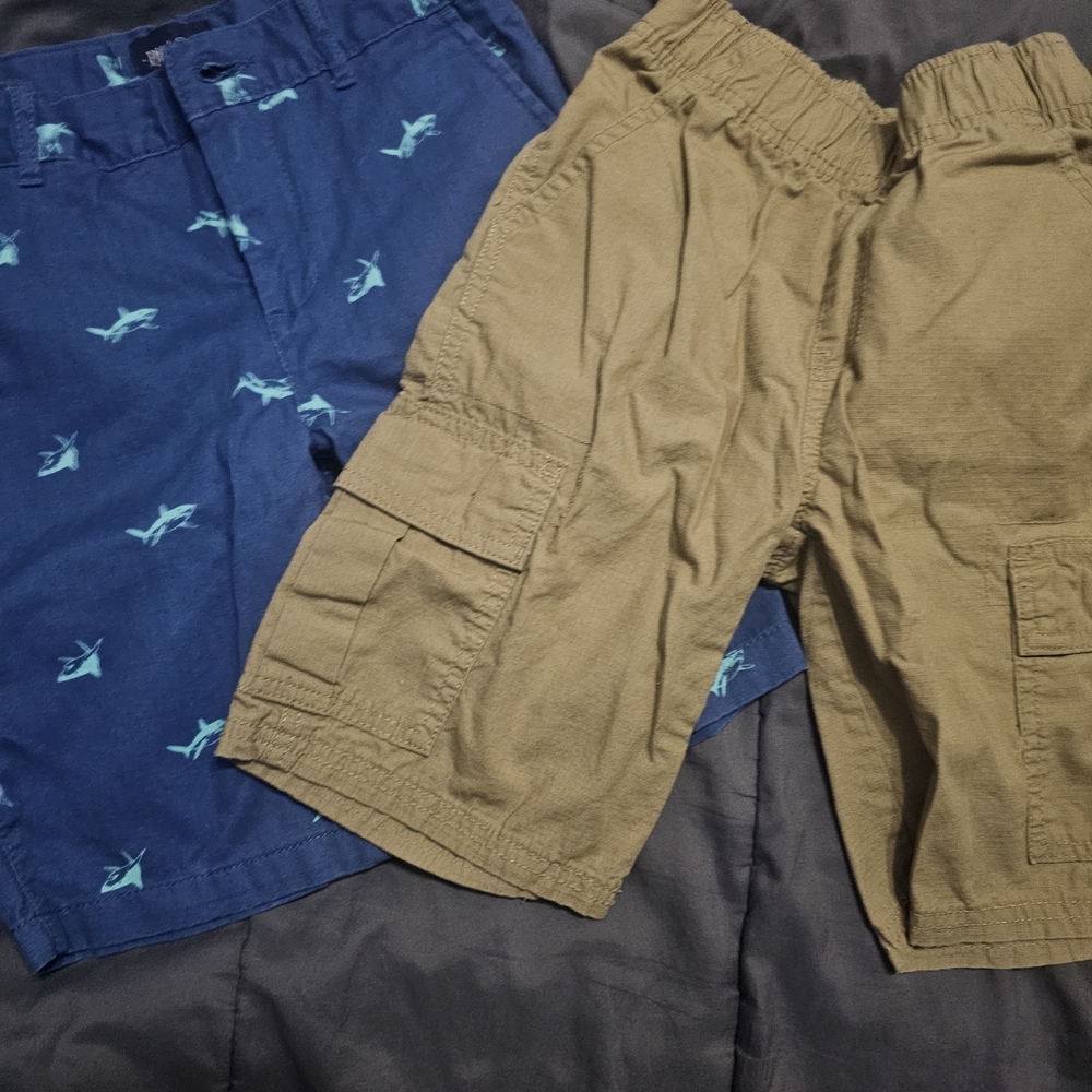 The Children's Place Blue and Tan Shorts Set